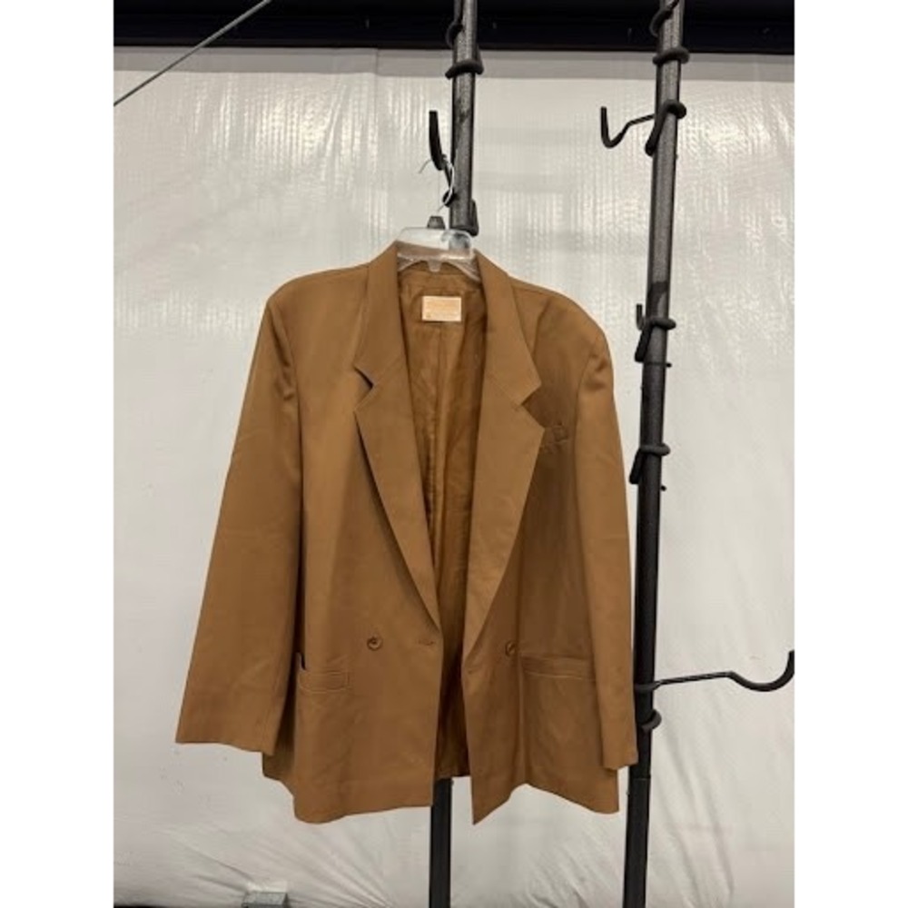 Vintage Pendleton Virgin Wool Blazer Camel Tan Size 16 Made in USA L342-989